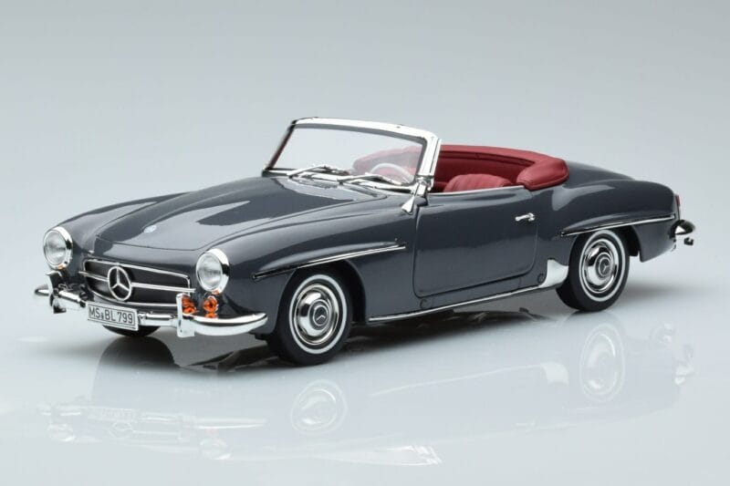 Mercedes 190 SL W121 Roadster Harmaa Norev 1:18