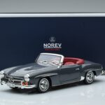 Mercedes 190 SL W121 Roadster Harmaa Norev 1:18