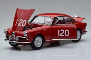 Alfa Romeo Giulietta SV #120 Mille Miglia 1956 Kyosho 1:18 08957A Metalli — kuva 2 / 9
