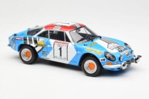 Alpine A110 1600S #1 Nicolas / Vial Winner Tour de Corse 1973 Kyosho 1:18 08485A Metalli — kuva 6 / 8