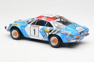Alpine A110 1600S #1 Nicolas / Vial Winner Tour de Corse 1973 Kyosho 1:18 08485A Metalli — kuva 7 / 8