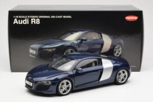 Audi R8 4.2 FSI V8 Sininen Kyosho 1:18 09213BL Metalli — kuva 8 / 8