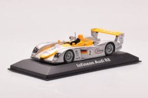 Audi R8 Infineon #2 Winner ALMS Petit Le Mans 2002 Minichamps 1:43 400021382 Metalli — kuva 2 / 4