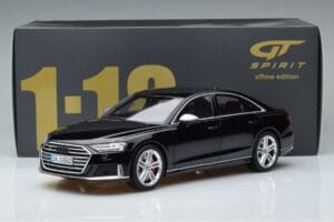 Audi S8 D5 Mythos Musta Asia Edition GT Spirit 1:18 CLDC019 Hartsi — kuva 6 / 6