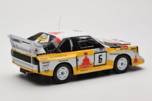 Audi Sport Quattro S1 E2 #6 H. Mikkola / A. Hertz Rally 1000 Lakes 1985 IXO 1:18 18RMC161B Metalli — kuva 2 / 6