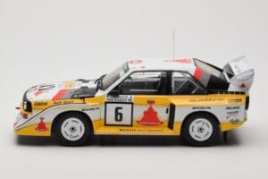 Audi Sport Quattro S1 E2 #6 H. Mikkola / A. Hertz Rally 1000 Lakes 1985 IXO 1:18 18RMC161B Metalli — kuva 3 / 6