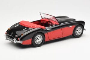 Austin-Healey 3000 Mk I Spider Musta Punainen Kyosho 1:18 08141KR Metalli — kuva 3 / 8