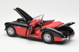 Austin-Healey 3000 Mk I Spider Musta Punainen Kyosho 1:18 08141KR Metalli — kuva 5 / 8