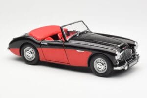 Austin-Healey 3000 Mk I Spider Musta Punainen Kyosho 1:18 08141KR Metalli — kuva 6 / 8