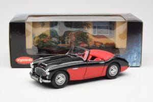 Austin-Healey 3000 Mk I Spider Musta Punainen Kyosho 1:18 08141KR Metalli — kuva 8 / 8