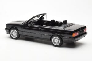 BMW 325i E30 Avoauto Musta Metallic Norev 1:18 183211 Metalli — kuva 5 / 6