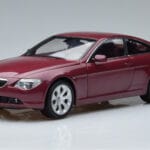 BMW 645Ci E63 Tummanpunainen Kyosho 1:18 08701CR Metalli