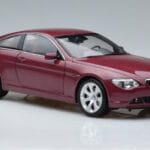 BMW 645Ci E63 Tummanpunainen Kyosho 1:18 08701CR Metalli - image 5 of 7