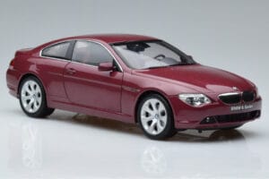 BMW 645Ci E63 Tummanpunainen Kyosho 1:18 08701CR Metalli — kuva 5 / 7