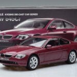 BMW 645Ci E63 Tummanpunainen Kyosho 1:18 08701CR Metalli - image 7 of 7