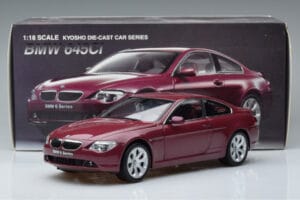 BMW 645Ci E63 Tummanpunainen Kyosho 1:18 08701CR Metalli — kuva 7 / 7
