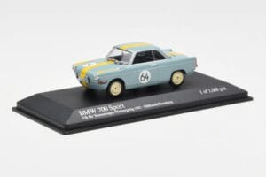BMW 700 Sport #64 Hulbusch / Stausberg 12 Hours of Nurburgring 1961 Minichamps 1:43 400612364 Metalli — kuva 2 / 4