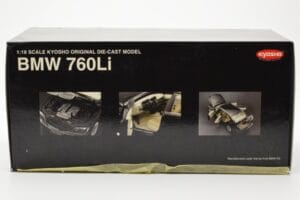 BMW 760Li E66 Musta Kyosho 1:18 08572BK Metalli — kuva 8 / 9
