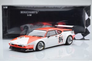BMW M1 Equipe Dominique Lacaud #84 H. Stuck / Burger / D. Lacaud 24 Hours of Le Mans 1980 Minichamps 1:18 155802984 Metalli — kuva 6 / 6