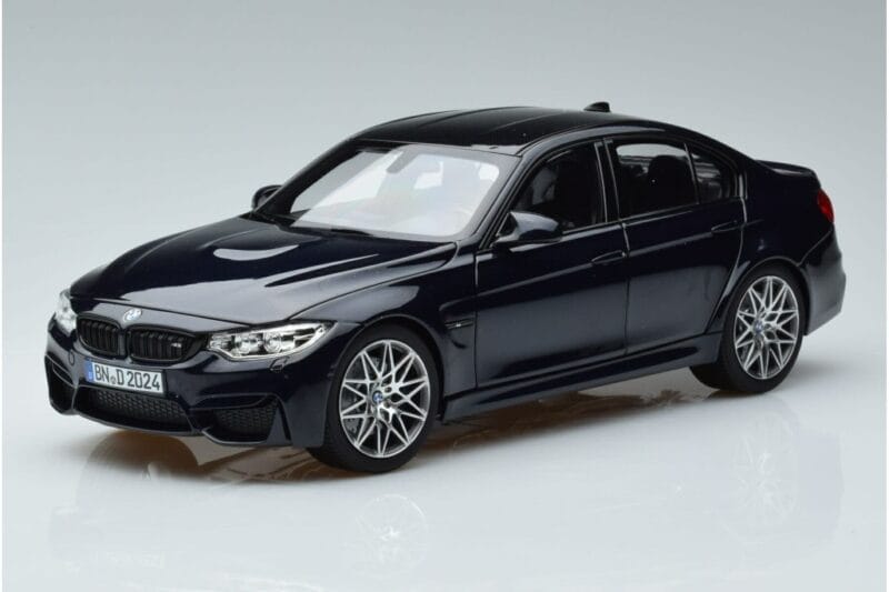 BMW M3 F80 Competition Sininen Norev 1:18 183236 Metalli