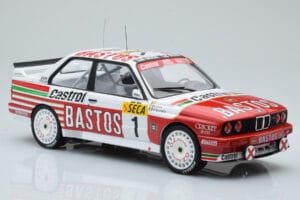 BMW M3 E30 Bastos #1 R. Ravaglia / E. Pirro / E. Van de Poele 24 Hours of Spa 1991 IXO 1:18 18RMC081A Metalli — kuva 4 / 6