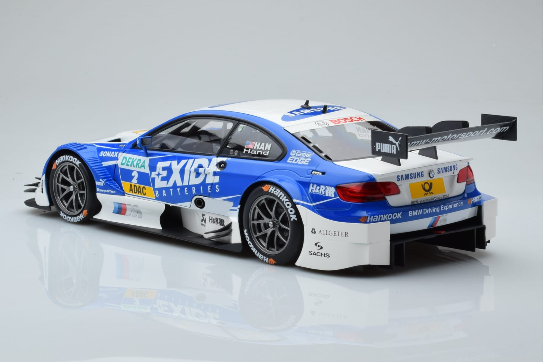 BMW M3 #2 BMW Team RMG A.J. Hand DTM 2012 Minichamps 1:18 100122202 Metalli — kuva 6 / 8