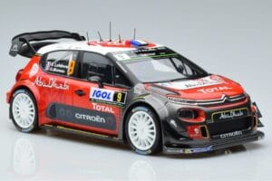 Citroen C3 WRC #9 S. Lefebvre / G. Moreau Tour de Corse 2017 Norev 1:18 181633 Metalli — kuva 4 / 6