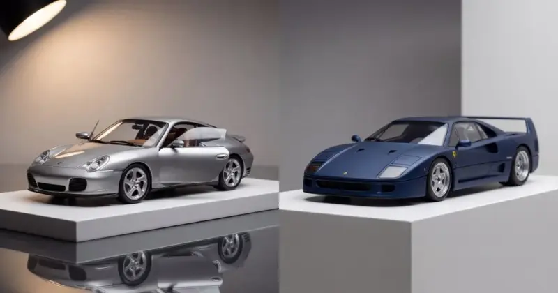 Pienoismallit autot: diecast vai resin — vertailuopas