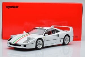 Ferrari F40 Helmenvalkea Italy Kyosho 1:18 08416PWT-G Metalli — kuva 8 / 8