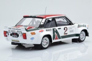 Fiat 131 Abarth Alitalia #2 W. Röhrl / C. Geistdörfer Rally Monte Carlo 1978 Kyosho 1:18 08376G Metalli — kuva 3 / 10