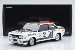 Fiat 131 Abarth Alitalia #2 W. Röhrl / C. Geistdörfer Rally Monte Carlo 1978 Kyosho 1:18 08376G Metalli — kuva 10 / 10