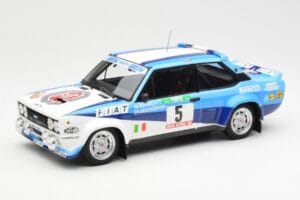 Fiat 131 Abarth #5 Team Fiat Works Rally Portugal 1980 Kyosho 1:18 08376A Metalli