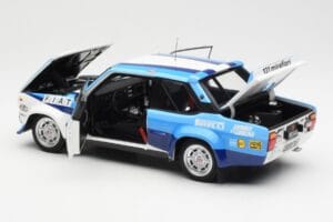 Fiat 131 Abarth #5 Team Fiat Works Rally Portugal 1980 Kyosho 1:18 08376A Metalli — kuva 5 / 8