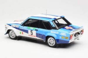 Fiat 131 Abarth #5 Team Fiat Works Rally Portugal 1980 Kyosho 1:18 08376A Metalli — kuva 7 / 8