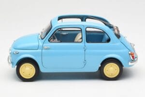 Fiat Nuova 500 Celeste Sininen Kyosho 1:18 08966LB Metalli — kuva 4 / 8