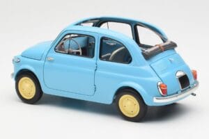 Fiat Nuova 500 Celeste Sininen Kyosho 1:18 08966LB Metalli — kuva 7 / 8