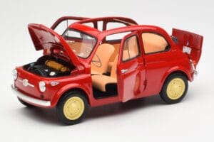 Fiat Nuova 500 Coral Punainen Kyosho 1:18 08966R Metalli — kuva 2 / 8