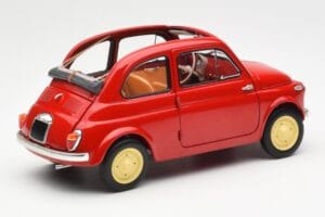 Fiat Nuova 500 Coral Punainen Kyosho 1:18 08966R Metalli — kuva 3 / 8