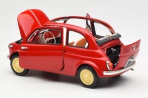 Fiat Nuova 500 Coral Punainen Kyosho 1:18 08966R Metalli — kuva 5 / 8