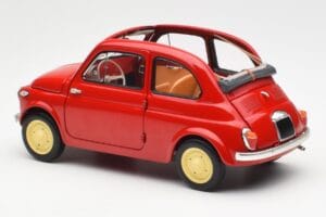Fiat Nuova 500 Coral Punainen Kyosho 1:18 08966R Metalli — kuva 7 / 8