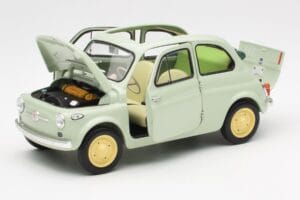 Fiat Nuova 500 Clear Vihreä Kyosho 1:18 08966LG Metalli — kuva 2 / 8