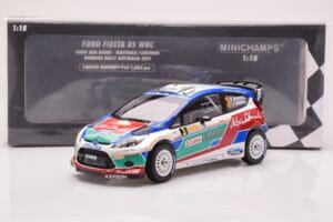 Ford Fiesta RS WRC Ford Abu Dhabi #3 M. Hirvonen / J. Lehtinen Winner Rally Australia 2011 Minichamps 1:18 151110803 Metalli — kuva 6 / 6