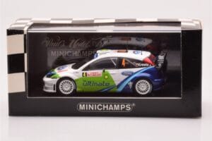 Ford Focus RS WRC #4 R. Kresta / J. Tomanek Rally Monte Carlo 2005 Minichamps 1:43 400058404 Metalli — kuva 4 / 4