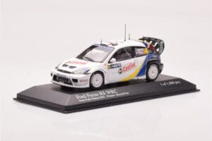 Ford Focus RS WRC #4 M. Martin / M. Park Neste Rally Finland Winners 2003 Minichamps 1:43 400038304 Metalli — kuva 2 / 4