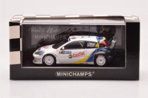 Ford Focus RS WRC #4 M. Martin / M. Park Neste Rally Finland Winners 2003 Minichamps 1:43 400038304 Metalli — kuva 4 / 4