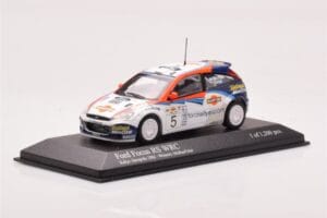Ford Focus RS WRC #5 C. McRae / N. Grist Rally Acropolis Winner 2002 Minichamps 1:43 430028905 Metalli — kuva 2 / 4
