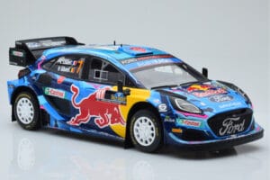 Ford Puma Rally1 WRC #7 P-L. Loubet / N. Gilsoul Rally Sweden 2023 IXO 1:18 18RMC154B Metalli — kuva 4 / 6