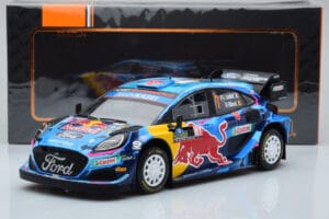 Ford Puma Rally1 WRC #7 P-L. Loubet / N. Gilsoul Rally Sweden 2023 IXO 1:18 18RMC154B Metalli — kuva 6 / 6