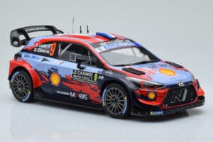 Hyundai i20 Coupe WRC #9 S. Loeb / I. Galmiche Rally Monte Carlo 2020 IXO 1:18 18RMC067B Metalli — kuva 4 / 6