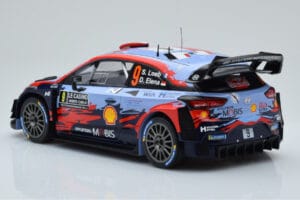 Hyundai i20 Coupe WRC #9 S. Loeb / I. Galmiche Rally Monte Carlo 2020 IXO 1:18 18RMC067B Metalli — kuva 5 / 6